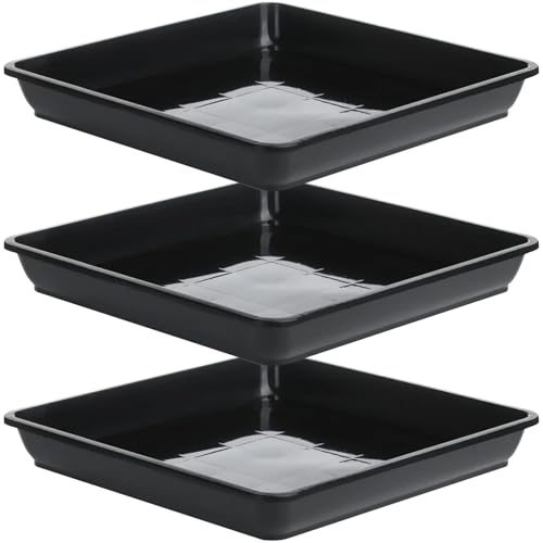Yililay 3pcs 7, 1x7, 1 Zoll Plastik für Quadratschifftaucer Wasserfänger für Bonsai -Blumen Sukkulente Topfgärtung Vorräte von Yililay