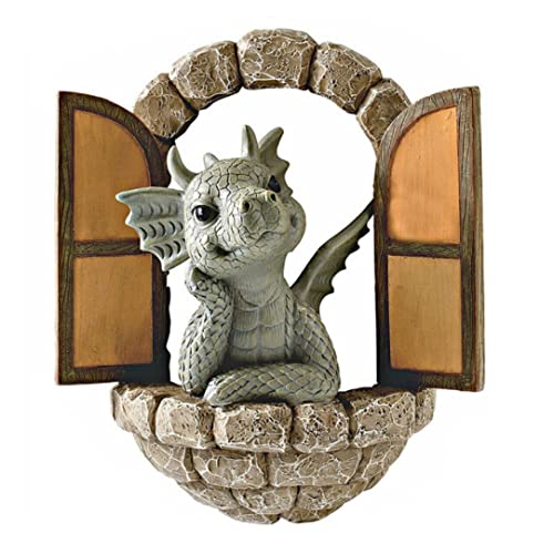 Yililay Innenhof Dinosaurier Skulptur Garten Dinosaurier Wanddekoration für Baum öffnen das Fenster von Yililay