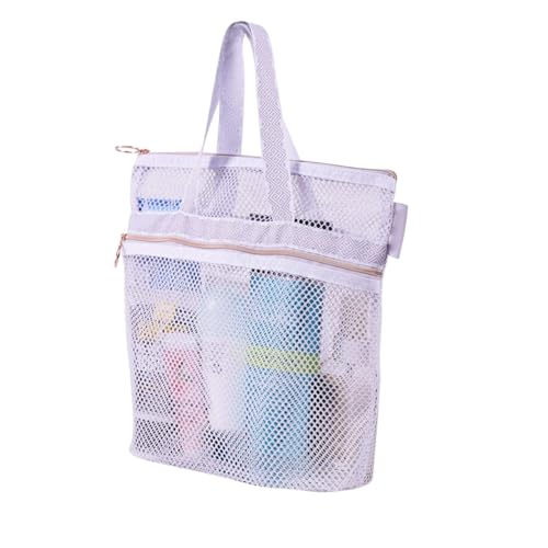 Yililay Mesh Shower Caddy Schnell trockener Einkaufstasche mit Reißverschluss und Tasche tragbares leichte Hängsgüter- und Badorganisator von Yililay