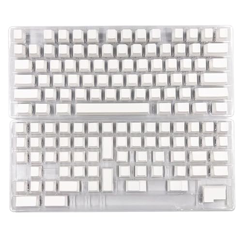 Yilingjc CherryProfile Blank Keycaps Thick PBT DyeSub for 137Keys Mechanical Keyboard Minimalist White Blank Keycap Set von Yilingjc