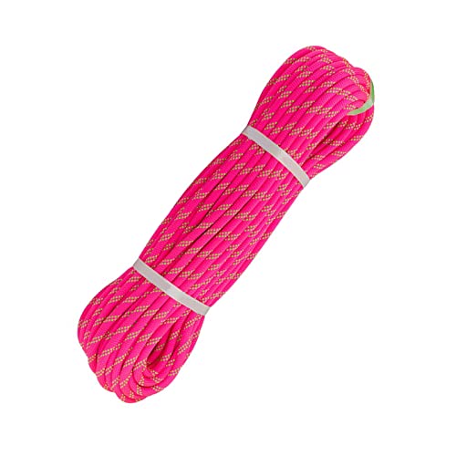 Outdoor Seil 10.5mm Statisches Seil Kletterseil，Sicherheitsseil Für Höhenarbeiten Feuerleiter Baumklettern Rettungsausrüstung Wandern（Rosa）(Size:10M) von Yimihua