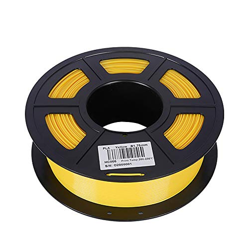 PLA 3D-Druckerfilament 1,75 Mm PLA-Filamentmaßgenauigkeit +/- 0,02 Mm 1 Kg (2,2 Lbs) Spule 300M 3D-Druckmaterial(Color:Gelb) von Yimihua