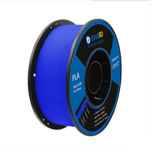 PLA-Filament 1,75 Mm PLA-leitfähiges Filament 1 Kg Spule, 3D-Druckmaterial Für 3D-Drucker Und 3D-Stifte, Schwarzweiß-PLA(Color:Blau) von Yimihua