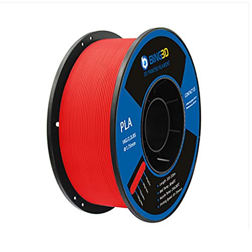 PLA-Filament 1,75 Mm PLA-leitfähiges Filament 1 Kg Spule, 3D-Druckmaterial Für 3D-Drucker Und 3D-Stifte, Schwarzweiß-PLA(Color:rot) von Yimihua