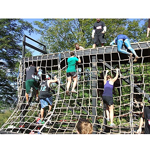 Yimihua Gewebtes Seilnetz 12mm * 15cm Hanfseilnetz Trennwand dekoratives Fischernetz Schutznetz weißes Seil Kindertreppe Sicherheitsnetz Katzennetz Balkonnetz(Size:1 * 3m(3 * 10ft)) von Yimihua