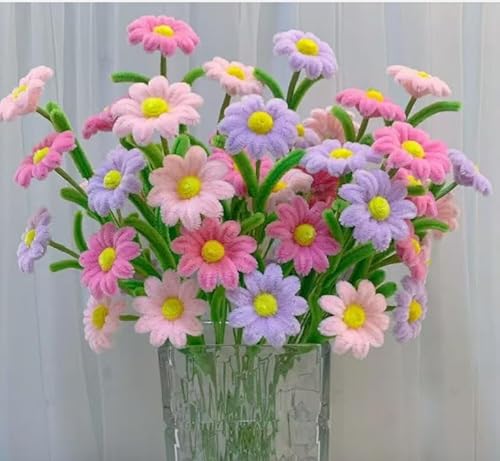 Yiminu.DS Daisy Pfeifenreiniger Basteln, Rosa Yiminu.DS Daisy Pfeifenreiniger Basteln, Rosa von Yiminu.DS