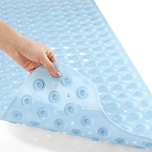 Yimobra Badewannenmatte, Extra Lang Badematte für Wanne 100 x 40 cm Anti-Rutsch mit Abflusslöchern, Saugnäpfen, Phthalatfrei, Latexfrei, BPA-frei und Maschinenwaschbar von Yimobra