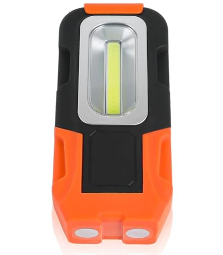 Arbeitsleuchte LED Akku, Werkstattlampe mit Haken und Magnetfuß, 2 Lichtmodi 360° Drehbar Inspektionslampe für Auto Reparatur Werkstatt Garage Notfall von Yinaolan