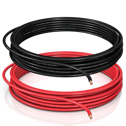 Yinaolan Fahrzeugleitung 2,5 mm² FLRY B asymmetrisch KFZ Kabel Litze Aderleitung flexibel Kupferkabel Schwarz + Rot 2.5 mm² -20m von Yinaolan