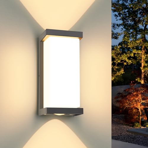 YindaLux 36W LED Aussenlampe Wand, IP65 Wasserdichte 3900LM wandleuchte Innen/Außen, 3000K Warmweiß Modern Außenlampe, Aluminium Außenwandleuchten für Terrasse, Eingang, Flur, Anthrazit YindaLux 36W LED Aussenlampe Wand, IP65 Wasserdichte 3900LM wandleuchte Innen/Außen, 3000K Warmweiß Modern Außenlampe, Aluminium Außenwandleuchten für Terrasse, Eingang, Flur, Anthrazit von YindaLux