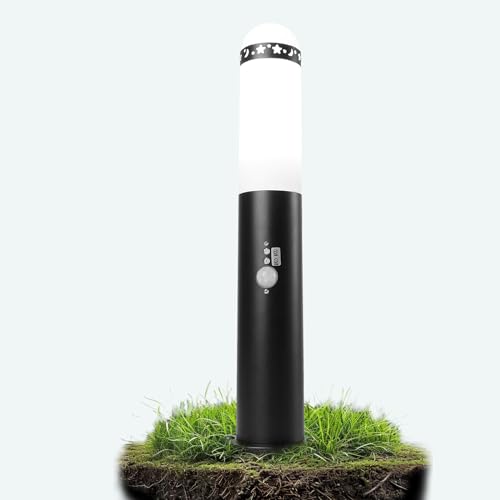 YindaLux Gartenlampen Für Draußen，IP44 Wegeleuchten Außen Mit E27-Sockel Gartenleuchte，Gartenbeleuchtung mit bewegungsmelder，12W Pollerleuchte außen Geeignet Für Gärten, Gehwege, Rasenflächen von YindaLux