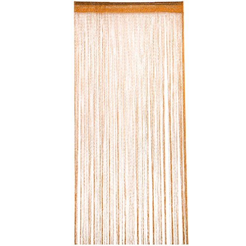 Yinew Fadenvorhang mit Fransen, aus dichtem Polyester, Orange von Yinew