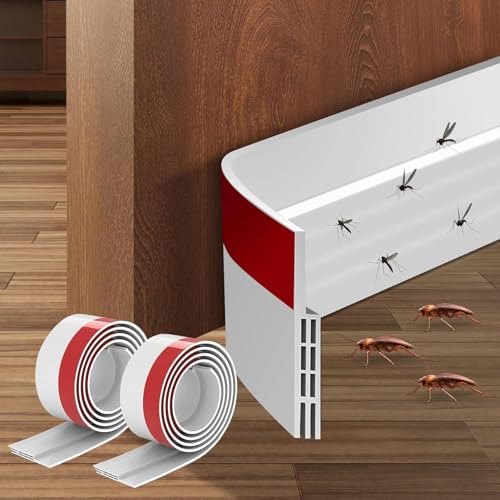 2 Stück Türdichtung Zugluftstopper für Türen, Tür Zugluftstopper für Energie sparen, Luftzugstopper für Türen, Tür Zugluftstopper Ideal Auch als Schallschutz, Kälteschutz (Weiß) von YingErTool