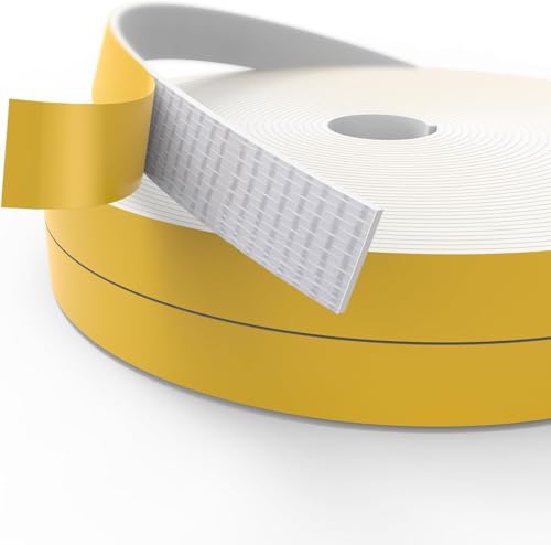 Dichtungsband Türdichtung Selbstklebend, Fensterdichtung Siegel Streifen 20mm(B) x 3mm(D) Lärm Schalldämmung Wasserdicht Gummidichtung Abdichtungsband für Türen Fenster Weiß (2 Rollen je 5m lang) von YingErTool