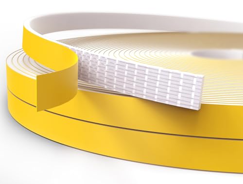 Dichtungsband Türdichtung Selbstklebend, Fensterdichtung Siegel Streifen 6mm(B) x 1.5mm(D) Lärm Schalldämmung Wasserdicht Gummidichtung Abdichtungsband für Türen Fenster Weiß (2 Rollen je 10m lang) von YingErTool