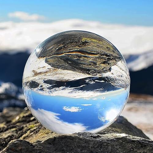 YingErTool K9 Glaskugel Fotografie Kugel 120mm, Klare Kristallkugel Lensball für Fotografie, Glas Kugel Wahrsager & Meditation für Zuhause, Büro, kein Ständer von YingErTool