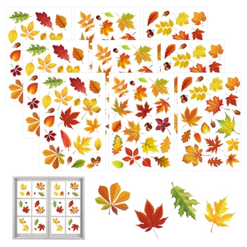 9 Stück Herbst Fensterbilder Selbstklebend,Mode Herbstdeko Fenster Kinder,Fensterbilder Herbst Wiederverwendbar,Erntedankfest Fensteraufkleber Für Die Gestaltung Eines Herbstlichen Ambientes Zu Hause 9 Stück Herbst Fensterbilder Selbstklebend,Mode Herbstdeko Fenster Kinder,Fensterbilder Herbst Wiederverwendbar,Erntedankfest Fensteraufkleber Für Die Gestaltung Eines Herbstlichen Ambientes Zu Hause von YingMengZhiGe