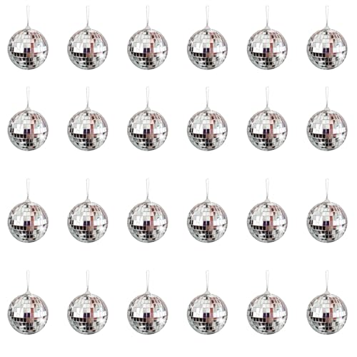 24 Stück Mini Discokugel Deko,Disco Kugel,Deko Discokugel Set,Disco Kugel mit Seil,Silber Hängende Spiegel Disco Balls,Reflektierende Spiegelkugel Ornamente für Weihnachtsbaum Hochzeit Home Party 24 Stück Mini Discokugel Deko,Disco Kugel,Deko Discokugel Set,Disco Kugel mit Seil,Silber Hängende Spiegel Disco Balls,Reflektierende Spiegelkugel Ornamente für Weihnachtsbaum Hochzeit Home Party von YingMengZhiGe