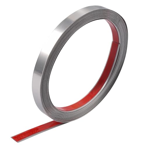 Zierleisten Selbstklebend,5M X10MmWandleisten Selbstklebend,Robust Selbstklebende Zierleiste,Wasserfest Und Abriebfest,Edelstahlmaterial,Geeignet Für Wandfliesen,Fenster Und Wohnraumdekoration(Silber) von YingMengZhiGe