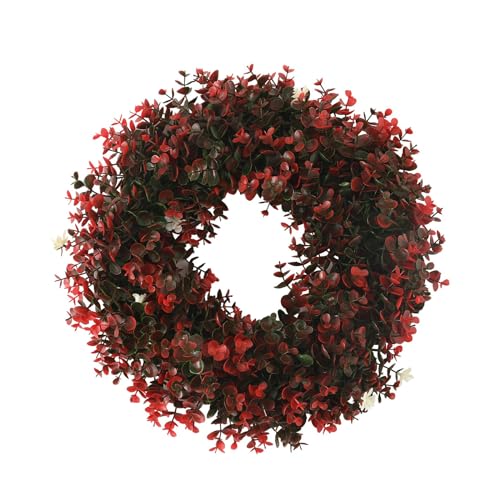 Yingbei 16-Zoll-Herbst-Eukalyptus-Kranz – Außenkränze aus Kunststoff für die Haustür in Naturtönen – Herbst-Außendekoration für alle Jahreszeiten Yingbei 16-Zoll-Herbst-Eukalyptus-Kranz – Außenkränze aus Kunststoff für die Haustür in Naturtönen – Herbst-Außendekoration für alle Jahreszeiten von Yingbei