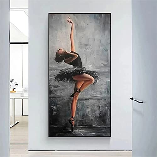 DIY Diamond Painting Set,Schöne Ballerina Diamanten Painting Bilder,Diamant Kreuzstich Stickerei Malerei Kit Malen nach Zahlen Arts für Kinder Erwachsene Geschenke Zuhause Dekoration 60x120cm JZ-1683 von Yingeen