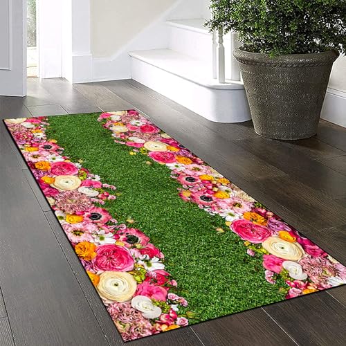 Yinghesheng 3D Teppich Läufer Flur Lang Küchenteppich rutschfest Waschbar 100x280cm Bunter Küchenläufer Korridor Flurläufer Blumenmuster Teppichmatten Meterware Teppichläufer Anpassbar Yinghesheng 3D Teppich Läufer Flur Lang Küchenteppich rutschfest Waschbar 100x280cm Bunter Küchenläufer Korridor Flurläufer Blumenmuster Teppichmatten Meterware Teppichläufer Anpassbar von Yinghesheng