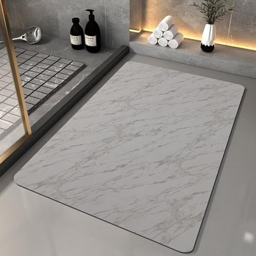 Yinghesheng Absorbierende Badezimmerteppich, rutschfeste Kieselgur Bodenmatte Trocknend Badteppich Duschmatte Leicht zu reinigen für Badezimmer Küche fußmatte,B,80x120cm von Yinghesheng