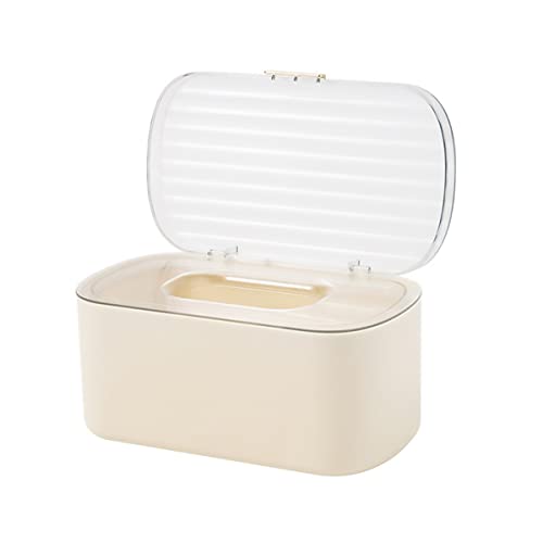 Yinghesheng Baby Feuchttücher Box, Feuchttücher Aufbewahrungsbox, Toilettenpapier Box, Taschentuchspender, Serviettenbox mit Deckel, Taschentuchhalter, Feuchttuchbox für Zuhause, Büro,Beige von Yinghesheng