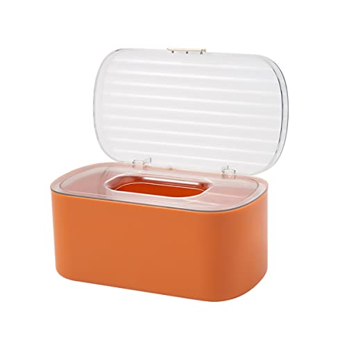 Baby Feuchttücher Box, Feuchttücher Aufbewahrungsbox, Toilettenpapier Box, Taschentuchspender, Serviettenbox mit Deckel, Taschentuchhalter, Feuchttuchbox für Zuhause, Büro,Orange von Yinghesheng