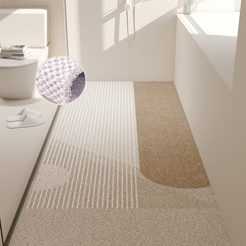Yinghesheng Morandi Duschmatte rutschfest 60x120cm Weich bequem PVC Antirutschmatte dusche Badezimmer Matte Hohe Wasserdurchlässigkeit für Moderne,2 von Yinghesheng