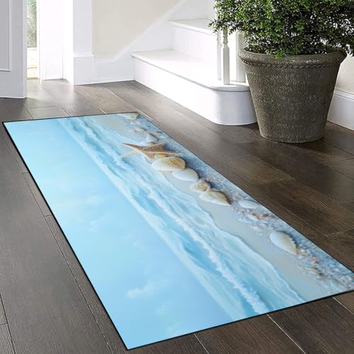 Yinghesheng Teppich Läufer,Sand- Muschelmuster,Küchenläufer waschbar 60×180 cm 3D-Muster Teppichläufer rutschfest für Läufer Flur, Küche, Korridor,Vorzimmer, Eingang,Bettvorleger, Schlafzimmer Deko Yinghesheng Teppich Läufer,Sand- Muschelmuster,Küchenläufer waschbar 60×180 cm 3D-Muster Teppichläufer rutschfest für Läufer Flur, Küche, Korridor,Vorzimmer, Eingang,Bettvorleger, Schlafzimmer Deko von Yinghesheng