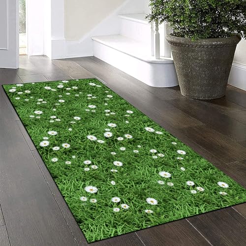 Yinghesheng Teppich Läufer Flur Küche Waschbar rutschfest 80x220cm,3D Muster Lang Küchenteppich Flurteppich Teppich Fur Korridor Wohnzimmer Schlafzimmer Meterware Anpassbar,Grass Green Yinghesheng Teppich Läufer Flur Küche Waschbar rutschfest 80x220cm,3D Muster Lang Küchenteppich Flurteppich Teppich Fur Korridor Wohnzimmer Schlafzimmer Meterware Anpassbar,Grass Green von Yinghesheng