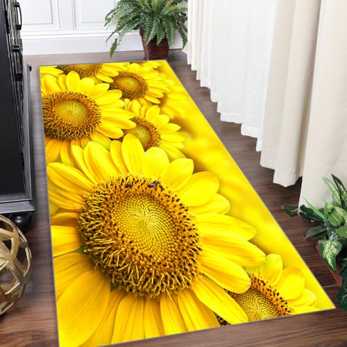 Yinghesheng Teppich Läufer Lang Flur Küche Teppichläufer rutschfest Waschbar Küchenläufer Teppichmatten80x300cm Schmutzfangmatte Gelb mit 3D-Blumenmuster Flurteppich Wohnzimmer Schlafzimmer Yinghesheng Teppich Läufer Lang Flur Küche Teppichläufer rutschfest Waschbar Küchenläufer Teppichmatten80x300cm Schmutzfangmatte Gelb mit 3D-Blumenmuster Flurteppich Wohnzimmer Schlafzimmer von Yinghesheng