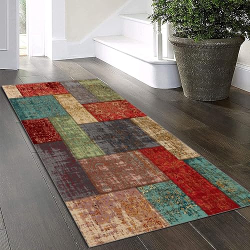 Yinghesheng Teppich Läufer für Küche rutschfest Waschbar 140x240cm Bunter Patchwork Küchenteppich Teppichläufer Meterware Korridor Teppich Schlafzimmer Fußmatten Wohnzimmer Esszimmer Flurläufer Yinghesheng Teppich Läufer für Küche rutschfest Waschbar 140x240cm Bunter Patchwork Küchenteppich Teppichläufer Meterware Korridor Teppich Schlafzimmer Fußmatten Wohnzimmer Esszimmer Flurläufer von Yinghesheng