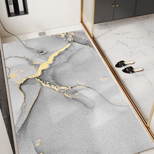 Yinghesheng rutschfeste Badematten Dusche antirutschmatte 50x120 cm Duscheinlage rutschfest Duschmatte Drucken PVC für Nassbereich, Hohe Wasserdurchlässigkeit von Yinghesheng