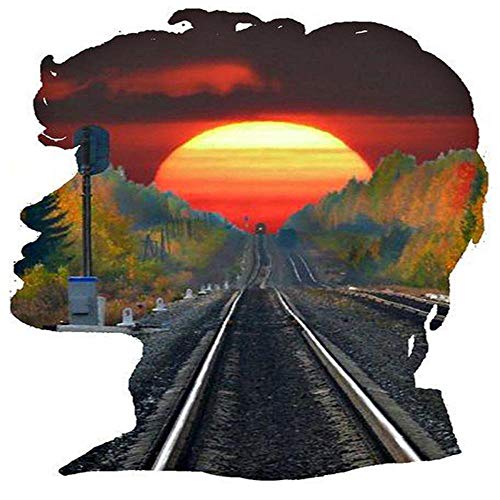 Yingxin34 Puzzle 5000 Teile für Erwachsene - Mann und Eisenbahn Wanddekoration, 5000 Teile Holzpuzzle, 61.61x41.53 Zoll (156.5 x 105.5cm), Ab 6 Jahren von Yingxin34