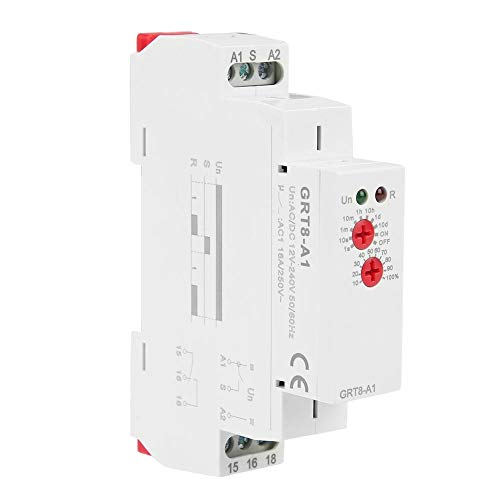 Einschaltverzögerungsrelais 12V,Timer Relä, Zeitrelais, GRT8-A1 Mini-Einschaltverzögerung Zeitrelais DIN-Schiene Typ AC/DC 12V ~ 240V von Yinhing