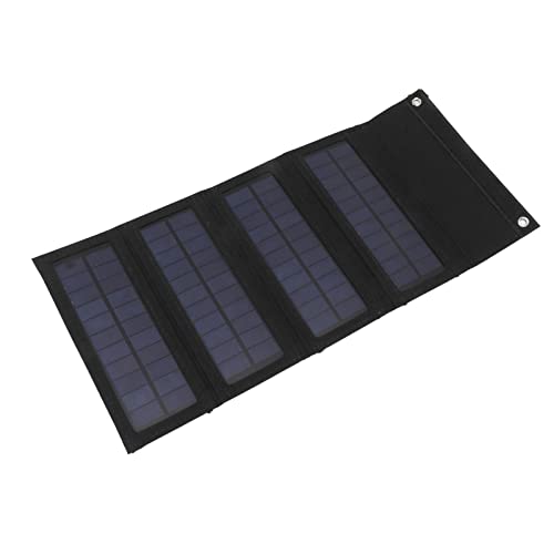 Yinhing 40W 4 -faches Solarpanel Ladebeutel Monokristalline Tragbares Ladegerät für Camping -Wandern (BLACK) von Yinhing