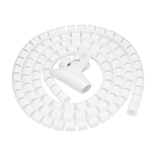Yinhing Kabelspirale, Kabelrohr-Organizer, Flexibel, Wiederverwendbar, Flexibler Spiralrohr-Kabel-Organizer, für Büro und Zuhause (1,5 m * 16 mm) von Yinhing