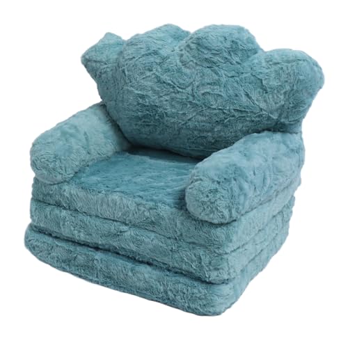 Yinhing Kids Couch, Kleinkindstuhl Flip Out Stuhl Crown Süßes Weiches Bequemes Sofa Green Out Couch Kids Sofa für Mädchen Heimschule Kindergarten (Dreifachschicht) von Yinhing