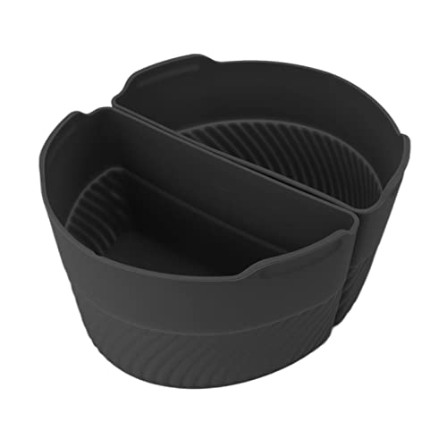 Yinhing Silikon Slow Cooker Liner, Kompatibel mit Crock Pot 6QT, Ermöglicht Zwei Verschiedene Mahlzeiten Gleichzeitig, Wiederverwendbares Küchenzubehör (BLACK) von Yinhing
