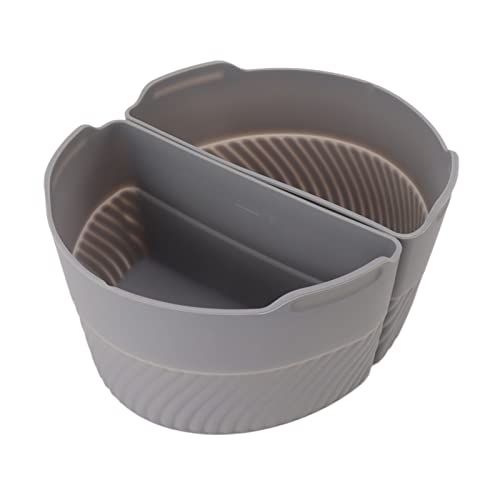Yinhing Silikon Slow Cooker Liner, Kompatibel mit Crock Pot 6QT, Ermöglicht Zwei Verschiedene Mahlzeiten Gleichzeitig, Wiederverwendbares Küchenzubehör (GREY) von Yinhing