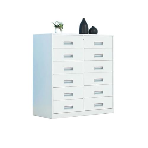 Bürocontainer Multifunktionaler Aufbewahrungsschrank for den Haushalt, 6 Schichten Schubladenschrank mit großer Kapazität, Metalldaten-Datei-Organizer-Schrank, Aktenschrank Büroschrank(Weiß) von Yinj9562fg
