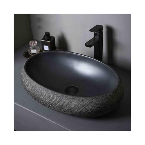 Vanity Large Oval Ceramic Outdoor Indoor Bathroom with Accessories Vintage Countertop Basin Patio Washbasin Modern von Yinj9562fg