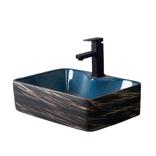 Waschtisch Aufsatzwaschbecken Badezimmerwaschbecken Rechteckiges Waschbecken Home Balkon Platzsparendes von Yinj9562fg