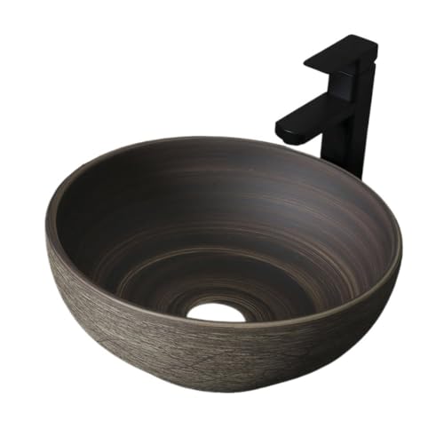 Waschtisch Keramik Rund Outdoor Indoor Badezimmer Vintage Aufsatzwaschbecken Terrasse Waschtisch Einzelbett Modern Waschtisch Keramik Rund Outdoor Indoor Badezimmer Vintage Aufsatzwaschbecken Terrasse Waschtisch Einzelbett Modern von Yinj9562fg