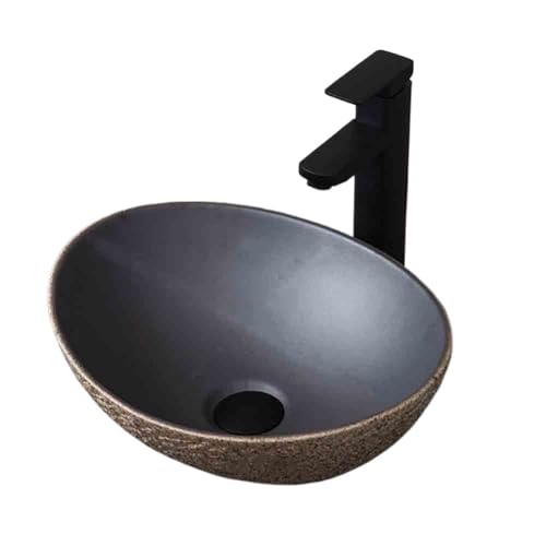 Waschtisch Keramik Waschbecken for draußen und drinnen, Vintage-Waschbecken, Terrassenwaschbecken mit Zubehör Platzsparendes Waschtisch Keramik Waschbecken for draußen und drinnen, Vintage-Waschbecken, Terrassenwaschbecken mit Zubehör Platzsparendes von Yinj9562fg