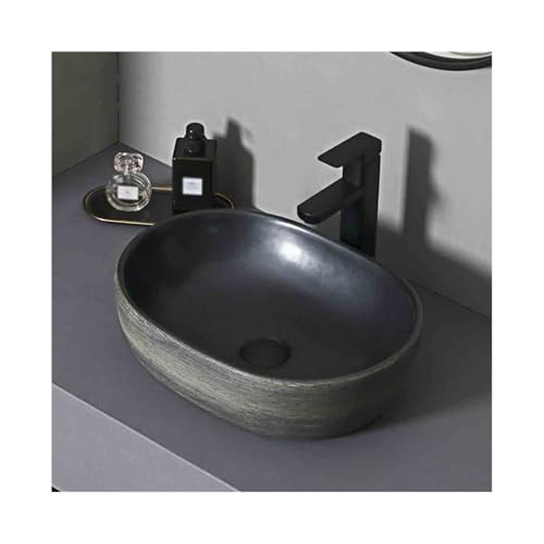 Waschtisch Kleines Aufsatzwaschbecken Ovales Waschbecken Haushaltsbadezimmer mit Zubehör Platzsparendes Waschtisch Kleines Aufsatzwaschbecken Ovales Waschbecken Haushaltsbadezimmer mit Zubehör Platzsparendes von Yinj9562fg