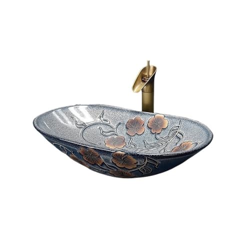 Waschtisch Vintage Keramik Waschbecken Wohnkultur Balkon Außenwaschbecken, 58 * 34 * 13,5 cm Platzsparendes Waschtisch Vintage Keramik Waschbecken Wohnkultur Balkon Außenwaschbecken, 58 * 34 * 13,5 cm Platzsparendes von Yinj9562fg