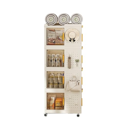 Yinj9562fg Bürocontainer Bewegliche Bücherregal-Aufbewahrungsbox, zusammenklappbarer Erkerfenster-Aufbewahrungsschrank, Organizer-Regal, Bücherregalwagen for zu Hause Büroschrank von Yinj9562fg